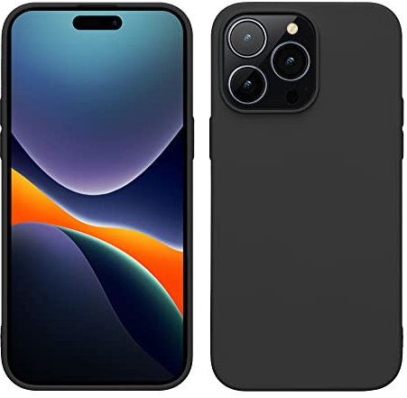 kwmobile Custodia Compatibile con Apple iPhone 14 Pro Max Cover - Back Case in Silicone TPU - Protezione Smartphone per Caricatore Wireless - nero matt
