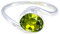 CaratYogi Verlobungsschmuck Sterling Silber Natur Peridot Oval Schöne Design Hochzeit Bypass Einstellung Größe 66 Besonderes Geschenk für Frauen, Mädchen und Damen