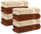 Komfortec 8er Handtücher 50x100 cm Set aus 100% Baumwolle, Frottee, Weich, Beige/Braun