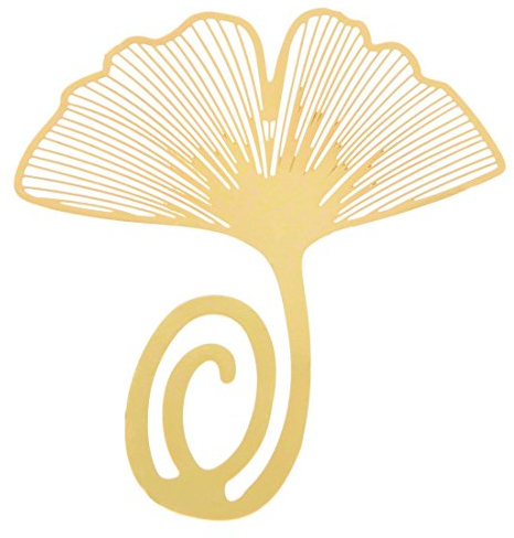 Spactz Lesezeichen Ginkgo-Blatt Metall Geschenk Buch Lesen