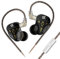 Yinyoo KZ DQS - Cuffie HiFi in Ear con microfono HD, auricolari dinamici cablati con driver, semiaperti con bassi forti, monitor leggeri per batteristi, musicisti, sport, gioco