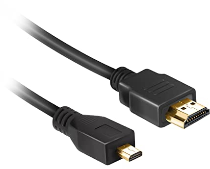 Ekon HDMI Micro HDMI 2.0 Kabel, männlich, 3 Meter, 4K Ultra HD und 3D Auflösungen, vergoldete Stecker für TV, Projektoren, Laptop, Kameras, PC
