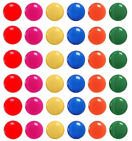 50pcs Colorful Locker Magnets - Round Magnets for Whiteboard, Fridge, Office, School Notice Board - 5 Colors