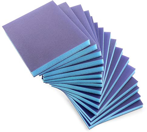 16 Stück Schleifschwamm, Körnung 280, Jamiikury Schleifblöcke, waschbar und wiederverwendbar, nass trocken Schleifpapier Schwamm für Holz, Metall, Möbel, Farbe und Trockenbau