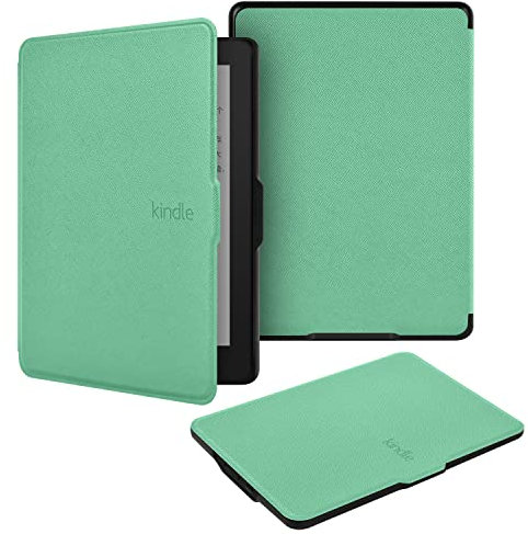 BYCeKe for 6 Kindle Paperwhite Case 7th/6th/5th Generation 2015/2013/2012 Release (Model NO. DP75SDI & EY21) Slim Leather Case Light Cover w/Auto Wake/Sleep Fit Kindle Paperwhite 1/2/3, Dark Green