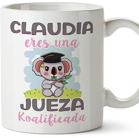 MUGFFINS Tazas Personalizadas para JUEZA - En Español - Koalificados Personalizados - 11 oz / 330 ml - Regalo Personalizable original y divertido