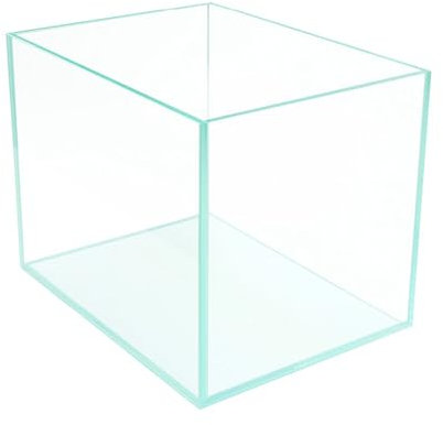 Ultra Clear 4 Gallon Rimless Low Lron Aquarium Tank, 10 L × 10 W × 10 H (25cm x 25cm x 25cm) 1/5 inch Thickness Ultra HD Glass Fish Tank with Black Nano Foam Leveling Mat Included