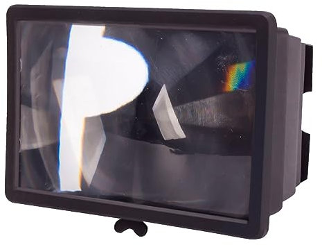 Cyrank Lente d'Ingrandimento per Schermo da 8, Proiettore Ingranditore per Schermo per Telefono Cellulare per Film, Video E Giochi Supporto per Telefono Pieghevole con Amplificatore(Nero)