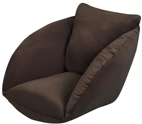 Ferocity Hängesessel Kissen aus Samt, Velvet Polster Bodenkissen für Schwenksessel, Auflage für Baumwoll Hängeschaukel, Hängekorb, Hängestuhl, Rückenkissen in der Farbe Braun [114]