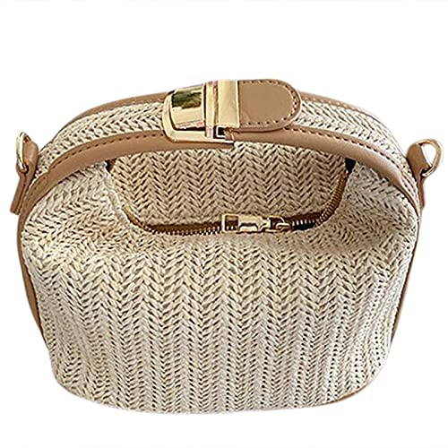 Peowuieu Women Straw Crossbody Bag for Small Knitting Summer Purse and Handbag Vacational Bucket Beach Bags