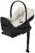 Cybex Cloud G Lux Comfort Extend Babyschale mit Anti-Rückprall-Basis, Ladebein, linearer Seitenaufprallschutz, Verriegelungsmontage, ergonomische Vollneigung, verlängerte Beinstütze, Muschelbeige