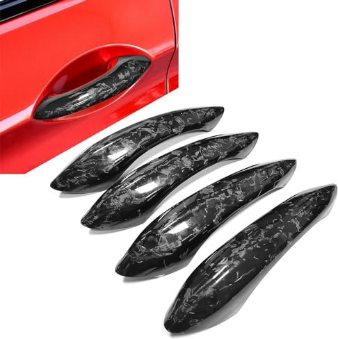 FINMOKAL Forged Carbon Fiber Door Handle Cover Trim For BMW 5 Series F10 F07/BMW 6 Series F06/BMW F10 M5/BMW F06 M6 2010-20145