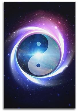 KAIPA Yin Yang Poster Bagua Taiji Poster Dekorative Malerei Leinwand Wandposter und Kunstdruck Moderne Familie Schlafzimmer Dekor Poster 40 x 60 cm
