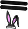 BESTonZON Headphones Girls Headset Decoration Gaming Headset Rabbit Ear Bunny Ear Headphone Decor Accessories for Girls Rabbit Ears for Gaming Headset Bunny Ears Suite Silica Gel Halloween