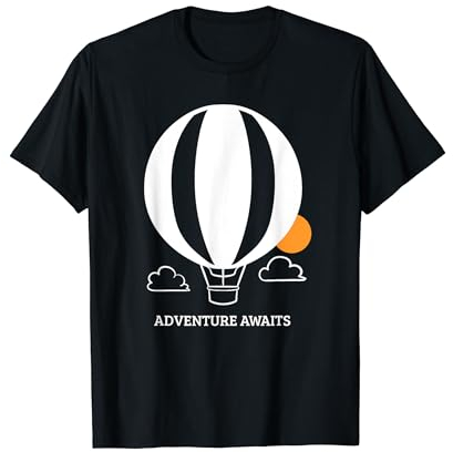 Heißluftballon Ballone Ballonfahren Fliegen Am Horizont Herz T-Shirt
