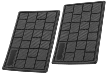 A ABSOPRO Floor Mat Foot Heel Plate PVC Black (Set of 2) | PC, PVC, 3mm / 0.12 Hole Size, Floor Mat Foot Heel Plate