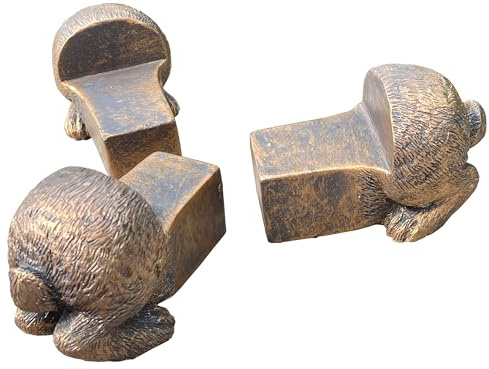 Alfie Francis Set of 3 Rabbit/Hare Bums Bottoms Plant Pot Feet Risers Animal Garden Ornament Outdoor Indoor for the Home Decor House