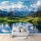 Vlies Fototapete Landschaft Alaska-Berge 400x280 cm Art Mauer VliesTapete Wandtapete Wanddeko Wand Wohnzimmer Schlafzimmer Wohnung Wandbilder