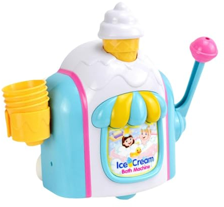 Sharplace Ice Cream Bubble Machine Playhouse Bathroom Toy Simulation Developmental Baby Bath Toy Bubble Making Toy for Training