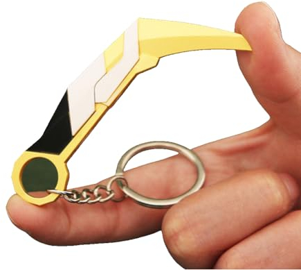 Valorant Schlüsselanhänger, hergestellt im Valorant-Waffenmodell, Schlüsselanhänger für Schlüssel, Handys, Rucksack-Dekoration, Prime2.0 Karambit, 5-10cm