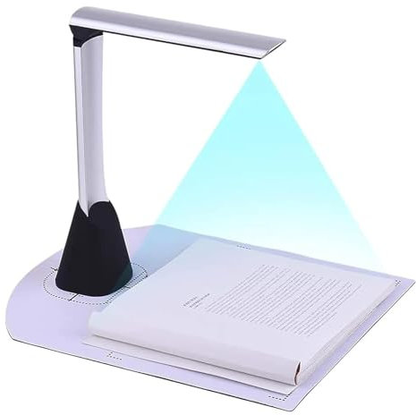 LHQYA Kamera-Dokumentenscanner, A4-Buchscanner, Hochauflösender Presenter, OCR-Texterkennung/1 Sekunde Hochgeschwindigkeitsscannen/PDF Aus Mehreren Seiten Erstellen, Für Büro/Schule