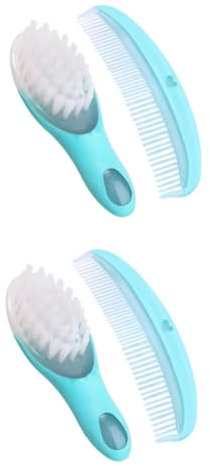 Abaodam Baby Haarbürste 2 Sätze Massagekamm Kamm Set Haarbürste Hair Brush -haarkamm Kleinkindbürste Mädchen Stubenwagen Babywiege Haarspangen Haar Kamm Für Babys Babykamm Haarbürste Baby