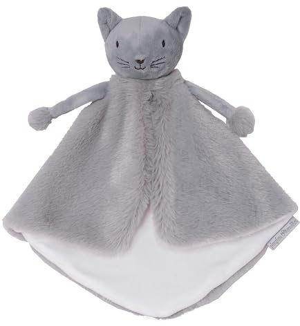 Pioupiou et Merveilles - Doudou Cape Marionette Oscar Le Chat - Peluche pour Enfant - A empoter Partout - 30cm x 30cm - Velour très Doux - Dès la Naissance - 16690