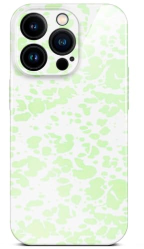 ONEFLOW für iPhone 15 Pro Hülle mit Design Muster, Designer Case Handy Schutzhülle mit Kameraschutz, Hardcase Bedruckt dünne Handyhülle, Splash Cover, Farb Flecken Mint Grün
