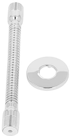 Verstellbarer Duschkronen-Verlängerungsarm mit Flansch, drehbarer Duscharm aus Edelstahl, praktisch zum Musikhören beim Baden, geeignet für Hotels