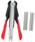 DOITOOL C-Shaped Nail Pliers Ring Doorbell Galvanized Chicken Wire Pin Vise Wire Fence Clips Lock Cage Wire Chain Link Fence doorbell Tool Belt Bar Fencing Pliers Crow Heavy Iron Red