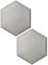 JNTFNE 2pcs Upholstered Wall Panels Hexagon, 3D Anti-collision Wall Padding, Self-adhesive Decorative Headboard Panels For Children's Room & Playroom(Light gray,25x29cm)