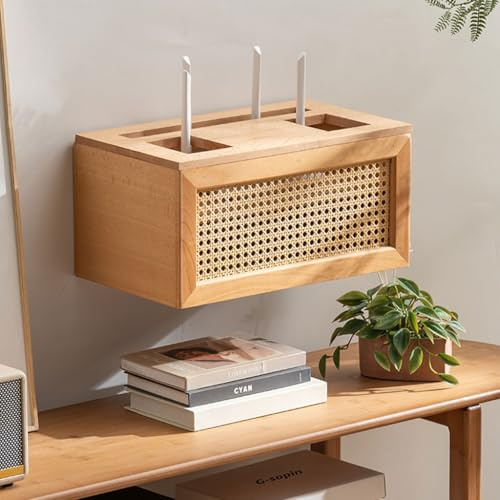 KOWJIFH Wall Mounted TV Cabinet Wall Shelf Floating Shelves TV Bracket Entertainment Center Storage Box Set top box CD DVD Players Cable Box Multimedia Organiser Game Console Decorative Shelves