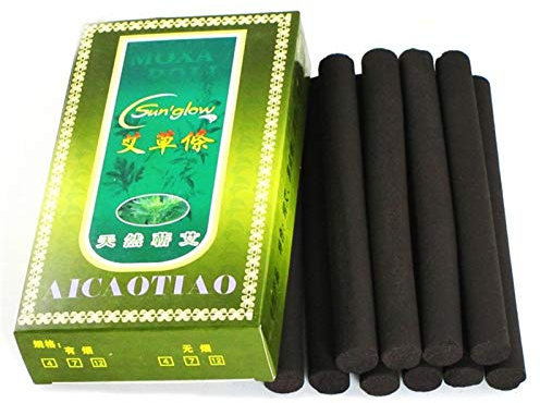 Moxa,Moxa Zigarren 10 stücke box 12 * 120mm rauchlose moxa rollt roller stick schwarz walzen brenner moxibustion akupunktur massage
