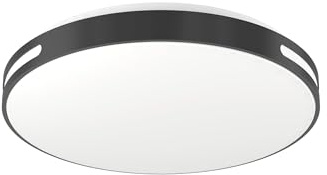 EGLO connect.z Smart Home LED Deckenleuchte Montegranaro-Z, ZigBee + Matter | inkl. Fernbedienung, App und Sprachsteuerung Alexa, warmweiß-kaltweiß, RGB, dimmbare Deckenlampe, schwarz-weiß, Ø 39,4 cm