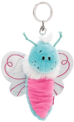 Schlüsselanhänger Flibbies Schmetterling 10cm - blau - Treuer-Plüschbegleiter für Rucksack oder Tasche, Schlüsselhalter für Klein und Groß | 62886