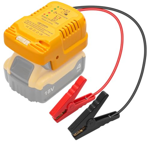 QUPERR Avviatore Auto 12V Compatibile con Batterie DeWalt 18V | Starter portatile con funzione power bank per emergenze, assistenza stradale e campeggio; batteria non inclusa