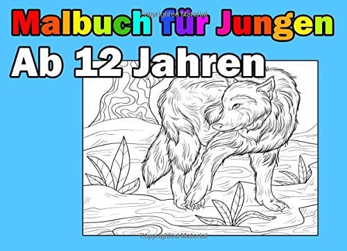 Malbuch Für Jungen Ab 12 Jahren: Spannende und Lustige Motive zum Ausmalen