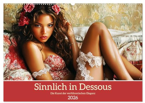 Sinnlich in Dessous. Die Kunst der verführerischen Eleganz (Wandkalender 2026 DIN A2 quer), CALVENDO Monatskalender: Moderne und schöne Frauen in aufregender Lingerie (CALVENDO Erotik)