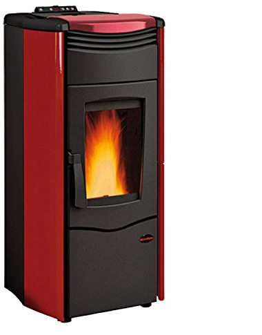 La Nordica Melinda Idro Stahl 2.0 freistehend Pellet schwarz, bordeaux Heizung