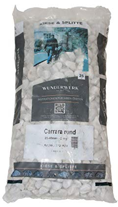 Wunderwerk est 1964 Carrara Zierkies rund 25 Kg (25mm bis 40mm)