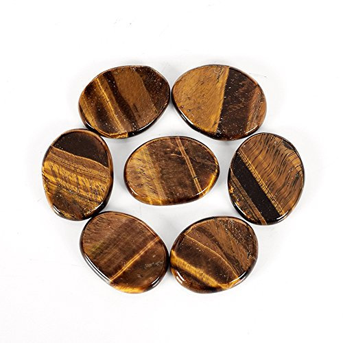 AITELEI 7 piezas/lote de piedras naturales para la curación de las piernas de chakra de cristal y piedra de bolsillo para la palma de la mano Reiki Equilibrando la terapia de geometría