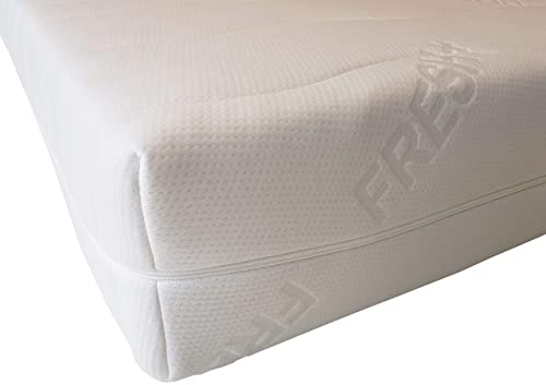 Unbekannt Fresh+ Matratzenbezug | Doppeltuch-Jersey | Allergikerfreundlich | Abnehmbar und Waschbar | mit 4-seitigem Reißverschluss | Matratzenschoner | Ersatzbezug (90 x 200 cm | Kernhöhe 24-27 cm)