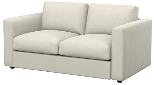 Soferia Sofabezug Kompatibel Mit Vimle 2er-Sofa Sofaüberzug Sofaüberwurf Sofaschoner Cover Wasserabweisend Fleckschutz Softi Beige