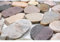 Handmuster Mosaik Fliese Flußkiesel Steinkiesel Kiesel geschnitten beige grau rot MOS30-0204_m