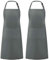 Syntus Verstellbare Latzschürze, wasserabweisend, mit 2 Taschen, Kochen, Küchenschürzen für Grillen, Zeichnen, Damen, Herren, Koch, Grau, 2 Stück
