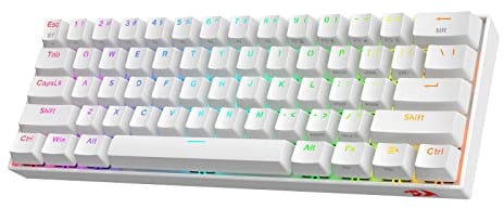 Redragon K530 Pro Draconic 60% Wireless RGB Mechanical Keyboard, Bluetooth/2.4Ghz/Wired 3-Mode 61 Keys Compact Gaming Keyboard w/100% Hot-Swap Socket, Free-Mod Plate Mounted PCB & Tactile Brown Switch
