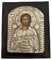 Christlich-orthodoxe Massivholz-Metallicone Jesu Christi, handgefertigt aus Griechenland (12 x 10 cm)
