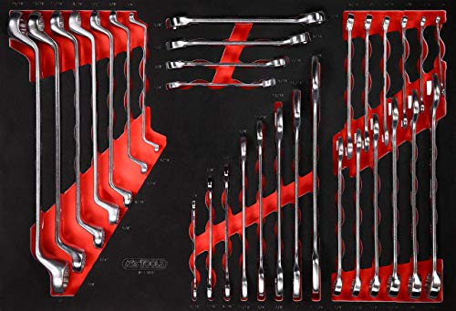 KS Tools 811.0031 Schraubenschlüssel-Satz in Schaumstoffeinlage, 31-tlg, Zoll