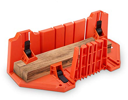 Ejoyous Sägegehrungskasten Schneiden Sägeblatt Haltekasten, Holzschneiden Handsägekasten mit verstellbarem Klemmwerkzeug Universal 14 Zoll, 4 Winkel Multifunktionaler Schnitt Holzschneidsägenhalter