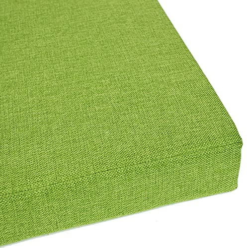 MMYing Sitzkissen für 2- und 3-Sitzer-Bank, mit 35D-Schaumstoff mit hoher Dichte, für Garten, Terrasse, Innen- und Außenbereich (grün, 100 x 40 x 5 cm)